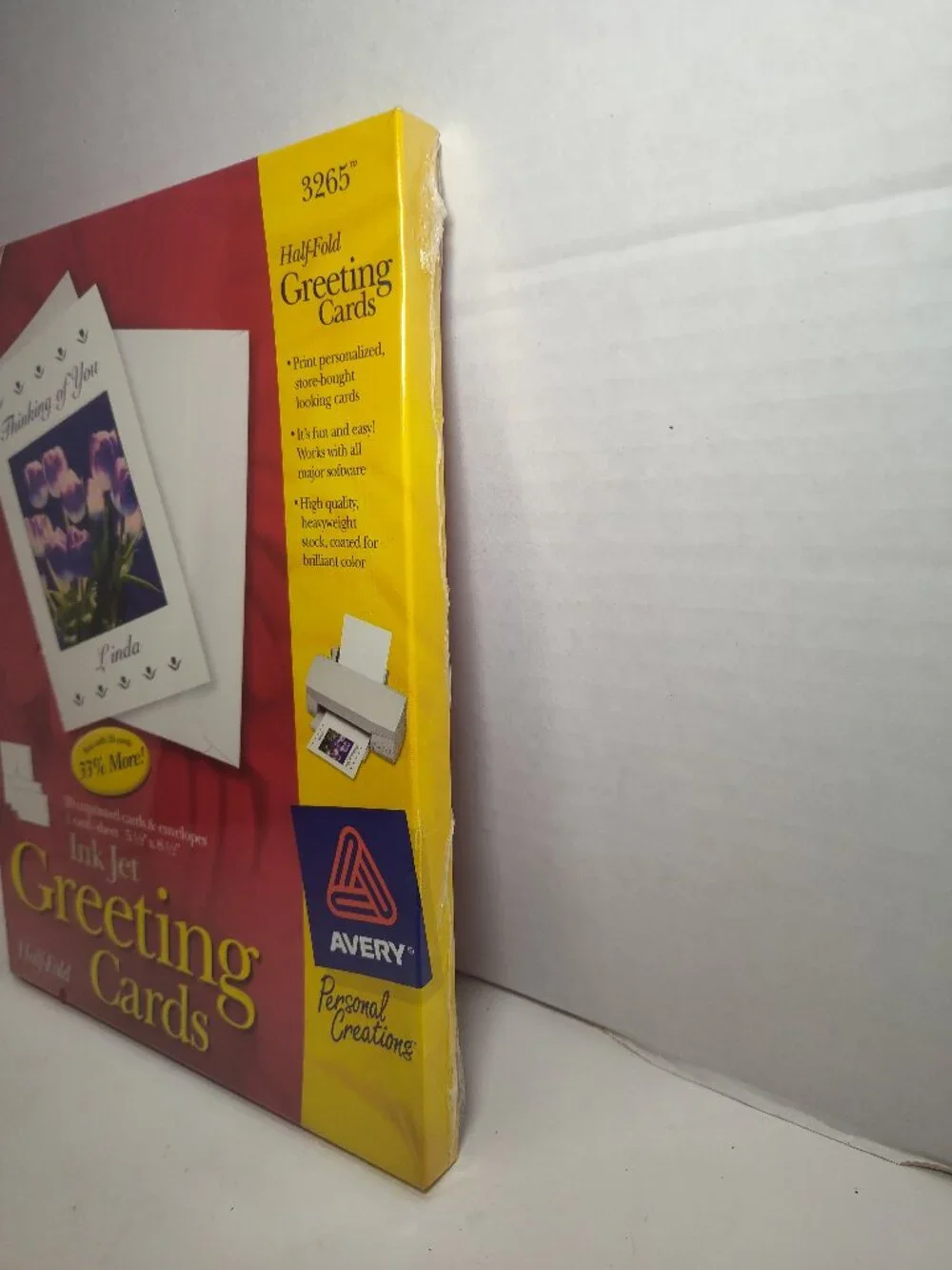 Vintage Avery 3265 Ink Jet Half-Fold Greeting Cards 20 Cards Envelopes NEW